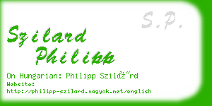 szilard philipp business card